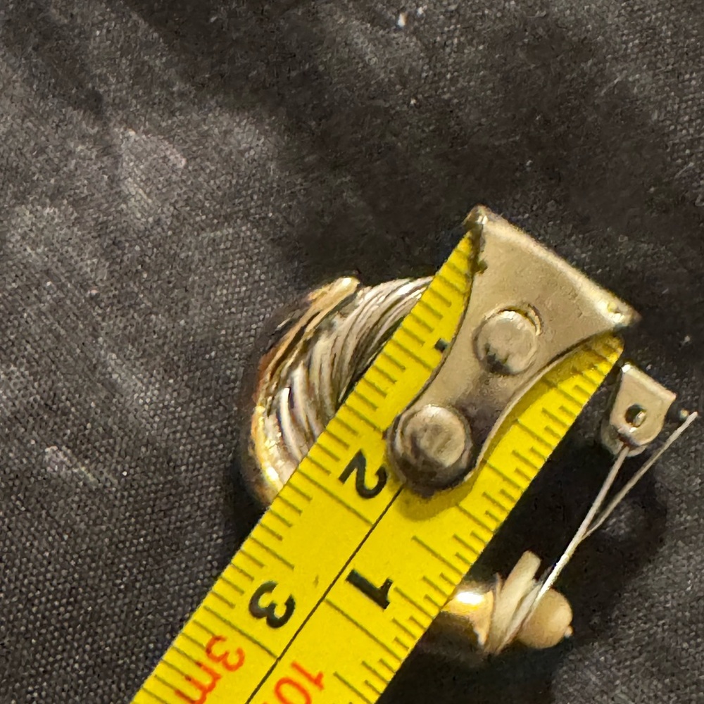 Gold and Silver Twisted Hoop Clip On Earrings - Picture 8 of 8